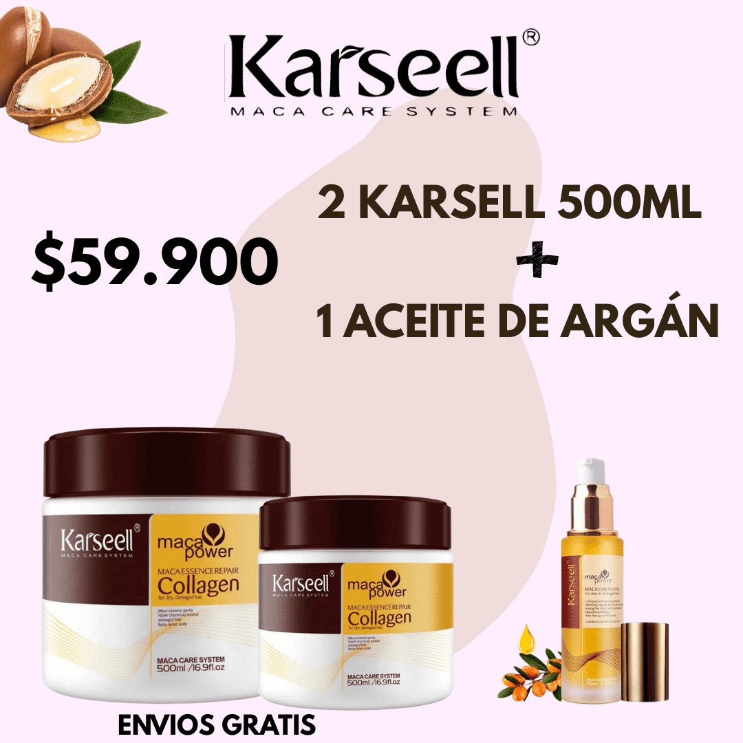 2 KARSEELL 500ML ® + 1 ACEITE DE ARGÁN